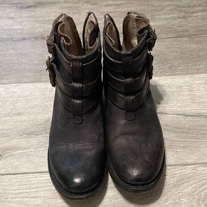 Black combat boots by freebird